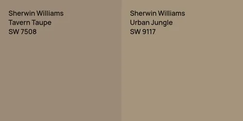 SW 7508 Tavern Taupe vs SW 9117 Urban Jungle