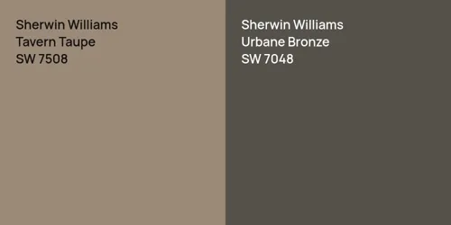 SW 7508 Tavern Taupe vs SW 7048 Urbane Bronze