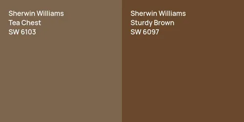 SW 6103 Tea Chest vs SW 6097 Sturdy Brown