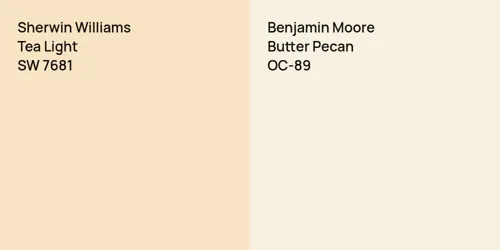 SW 7681 Tea Light vs OC-89 Butter Pecan