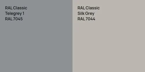 RAL 7045  Telegrey 1 vs RAL 7044 Silk Grey