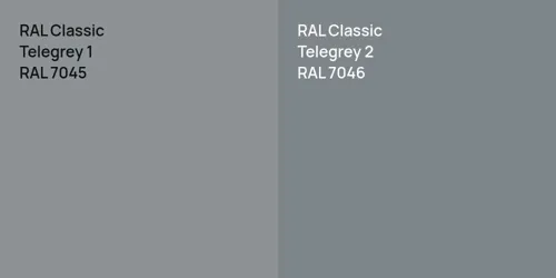 RAL 7045  Telegrey 1 vs RAL 7046  Telegrey 2