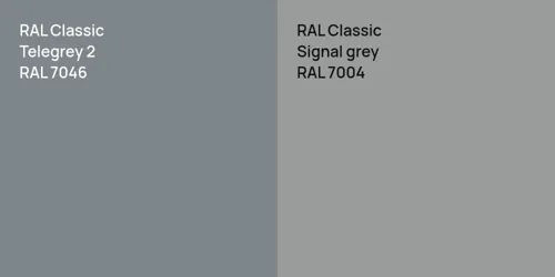 RAL 7046  Telegrey 2 vs RAL 7004  Signal grey