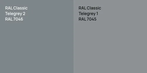 RAL 7046  Telegrey 2 vs RAL 7045  Telegrey 1