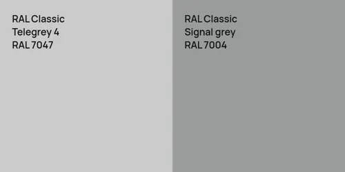 RAL 7047 Telegrey 4 vs RAL 7004  Signal grey