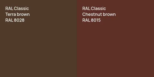 RAL 8028  Terra brown vs RAL 8015  Chestnut brown