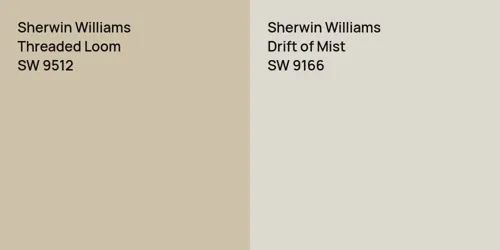 SW 9512 Threaded Loom vs SW 9166 Drift of Mist