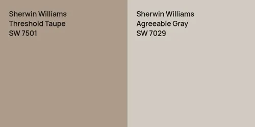 SW 7501 Threshold Taupe vs SW 7029 Agreeable Gray