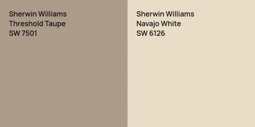 SW 7501 Threshold Taupe vs SW 6126 Navajo White