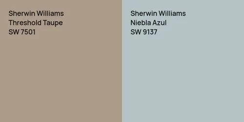 SW 7501 Threshold Taupe vs SW 9137 Niebla Azul