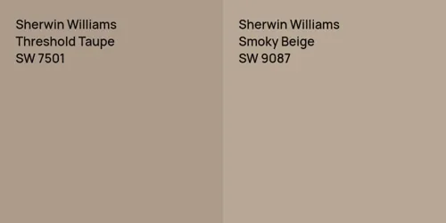 SW 7501 Threshold Taupe vs SW 9087 Smoky Beige