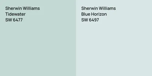 SW 6477 Tidewater vs SW 6497 Blue Horizon