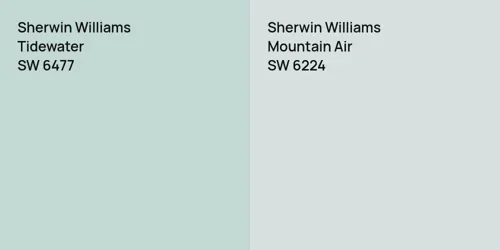 SW 6477 Tidewater vs SW 6224 Mountain Air