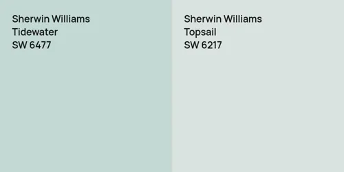 SW 6477 Tidewater vs SW 6217 Topsail