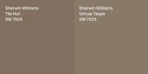 SW 7509 Tiki Hut vs SW 7039 Virtual Taupe