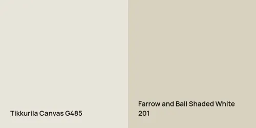 G485 Canvas vs 201 Shaded White