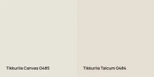 G485 Canvas vs G484 Talcum