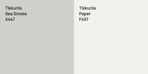 X447 Sea Smoke vs F497 Paper