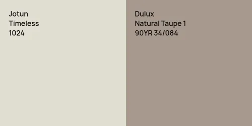 1024 Timeless vs 90YR 34/084 Natural Taupe 1