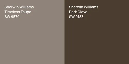 SW 9579 Timeless Taupe vs SW 9183 Dark Clove