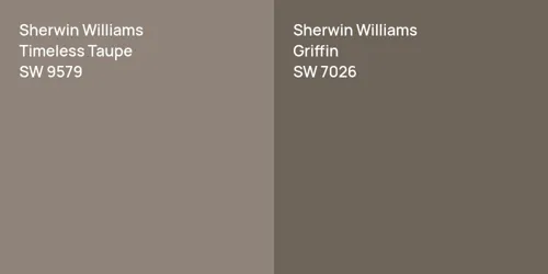 SW 9579 Timeless Taupe vs SW 7026 Griffin