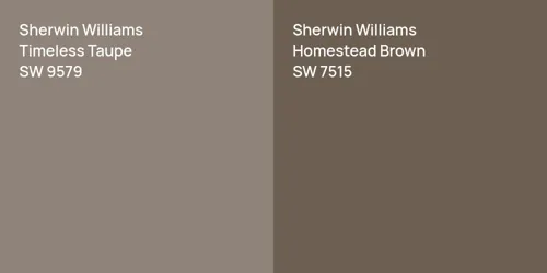 SW 9579 Timeless Taupe vs SW 7515 Homestead Brown