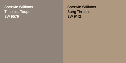 SW 9579 Timeless Taupe vs SW 9112 Song Thrush