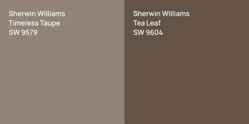 SW 9579 Timeless Taupe vs SW 9604 Tea Leaf