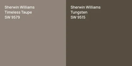 SW 9579 Timeless Taupe vs SW 9515 Tungsten