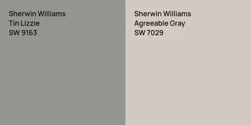 SW 9163 Tin Lizzie vs SW 7029 Agreeable Gray