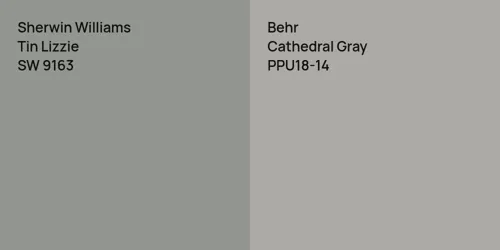 SW 9163 Tin Lizzie vs PPU18-14 Cathedral Gray