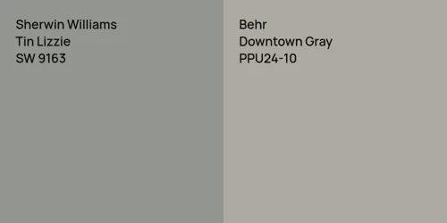 SW 9163 Tin Lizzie vs PPU24-10 Downtown Gray