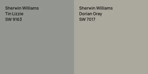 SW 9163 Tin Lizzie vs SW 7017 Dorian Gray