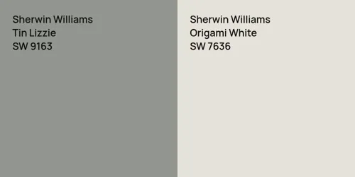 SW 9163 Tin Lizzie vs SW 7636 Origami White