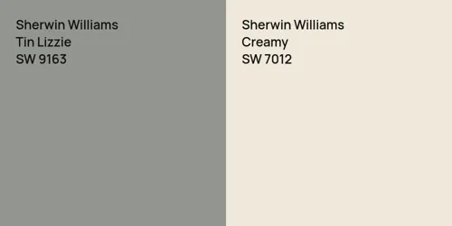 SW 9163 Tin Lizzie vs SW 7012 Creamy