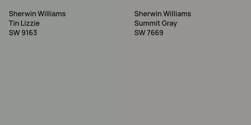 SW 9163 Tin Lizzie vs SW 7669 Summit Gray