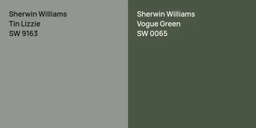 SW 9163 Tin Lizzie vs SW 0065 Vogue Green