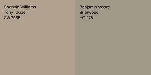 SW 7038 Tony Taupe vs HC-175 Briarwood