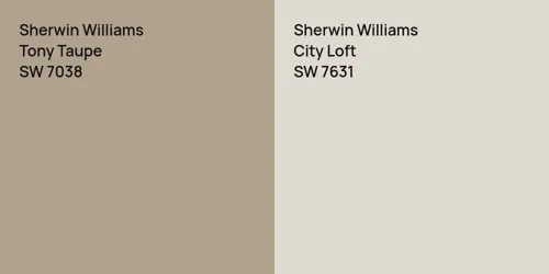 SW 7038 Tony Taupe vs SW 7631 City Loft