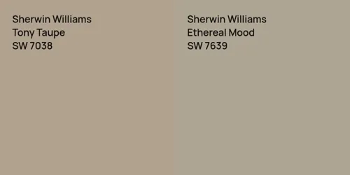 SW 7038 Tony Taupe vs SW 7639 Ethereal Mood