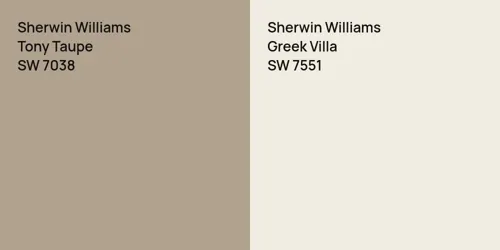 SW 7038 Tony Taupe vs SW 7551 Greek Villa