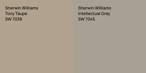 SW 7038 Tony Taupe vs SW 7045 Intellectual Gray