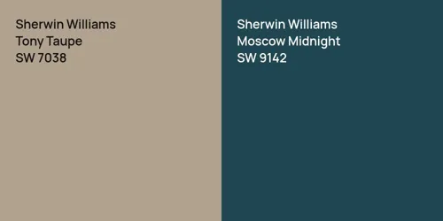 SW 7038 Tony Taupe vs SW 9142 Moscow Midnight