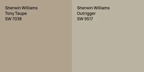 SW 7038 Tony Taupe vs SW 9517 Outrigger