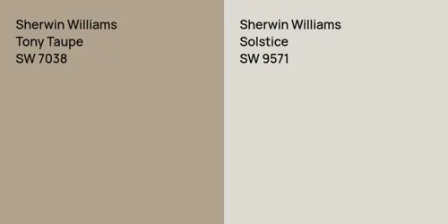 SW 7038 Tony Taupe vs SW 9571 Solstice