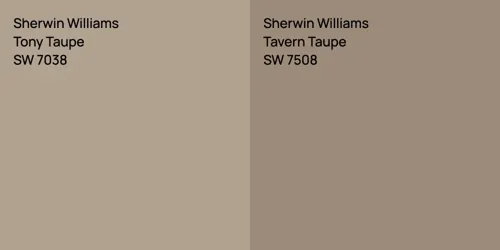 SW 7038 Tony Taupe vs SW 7508 Tavern Taupe