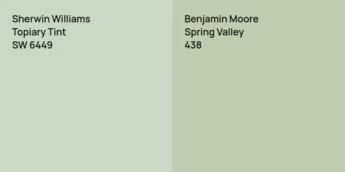 SW 6449 Topiary Tint vs 438 Spring Valley