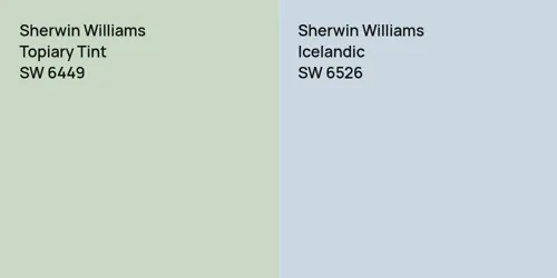 SW 6449 Topiary Tint vs SW 6526 Icelandic