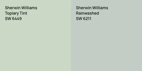 SW 6449 Topiary Tint vs SW 6211 Rainwashed