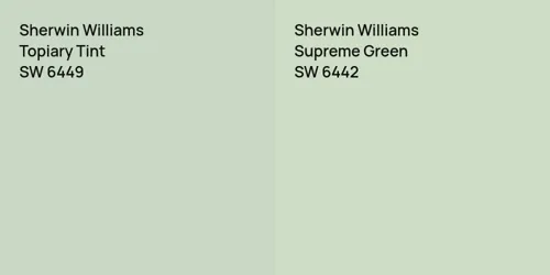 SW 6449 Topiary Tint vs SW 6442 Supreme Green